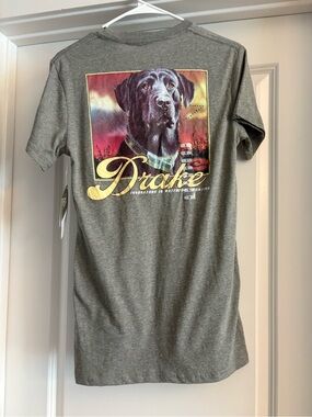 Drake Waterfowl Systems Gray Short Sleeve Logo Tee